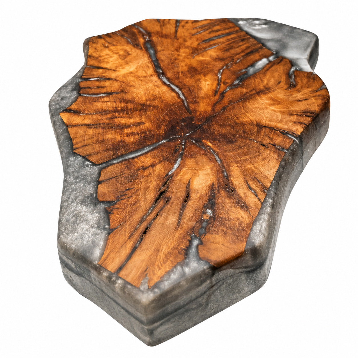 Rehbockbrett - Eichen-Wurzelholz mit Epoxidharz