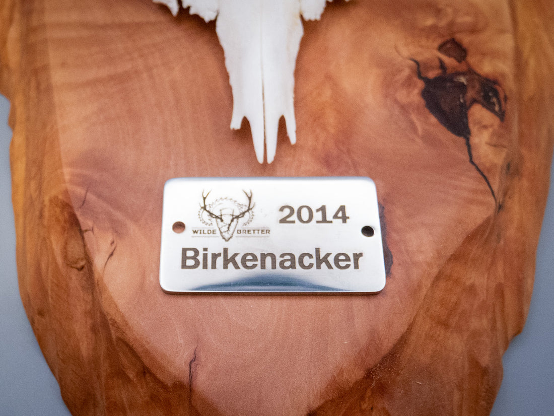 Gravurplatte Edelstahl rechteckig – persönliche Erinnerung für dein Trophäenbrett