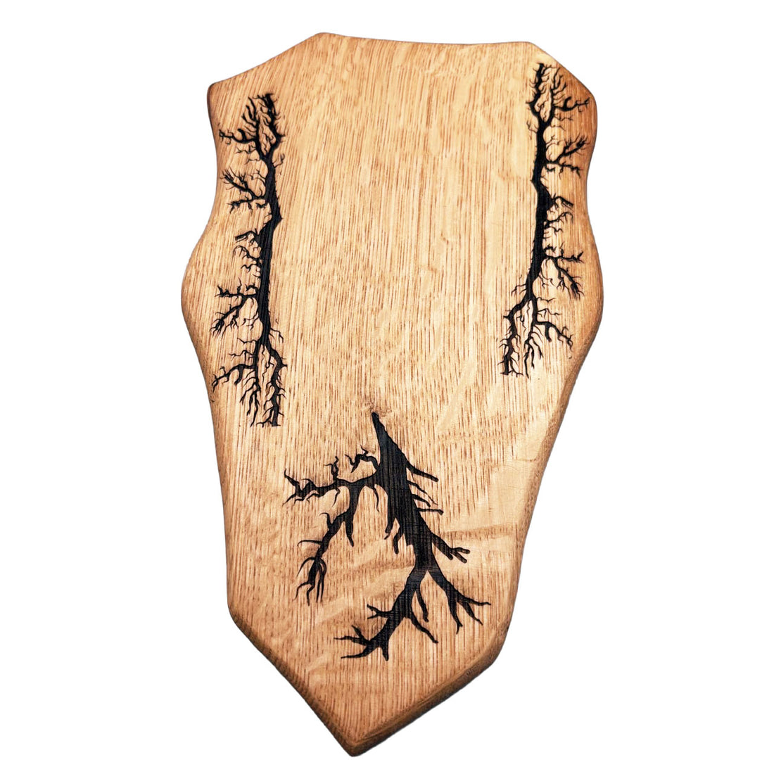 Rehbockbrett, Eiche geölt, mit Lichtenberg-Figuren - handgefertigt, Unikat