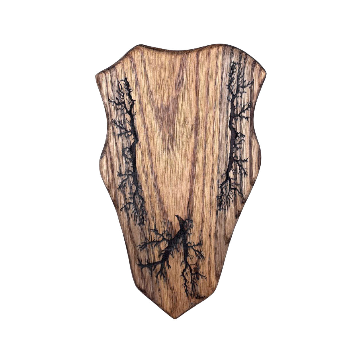 Rehbockbrett, Roteiche geölt, mit Lichtenberg Figuren - handgefertigt, Unikat